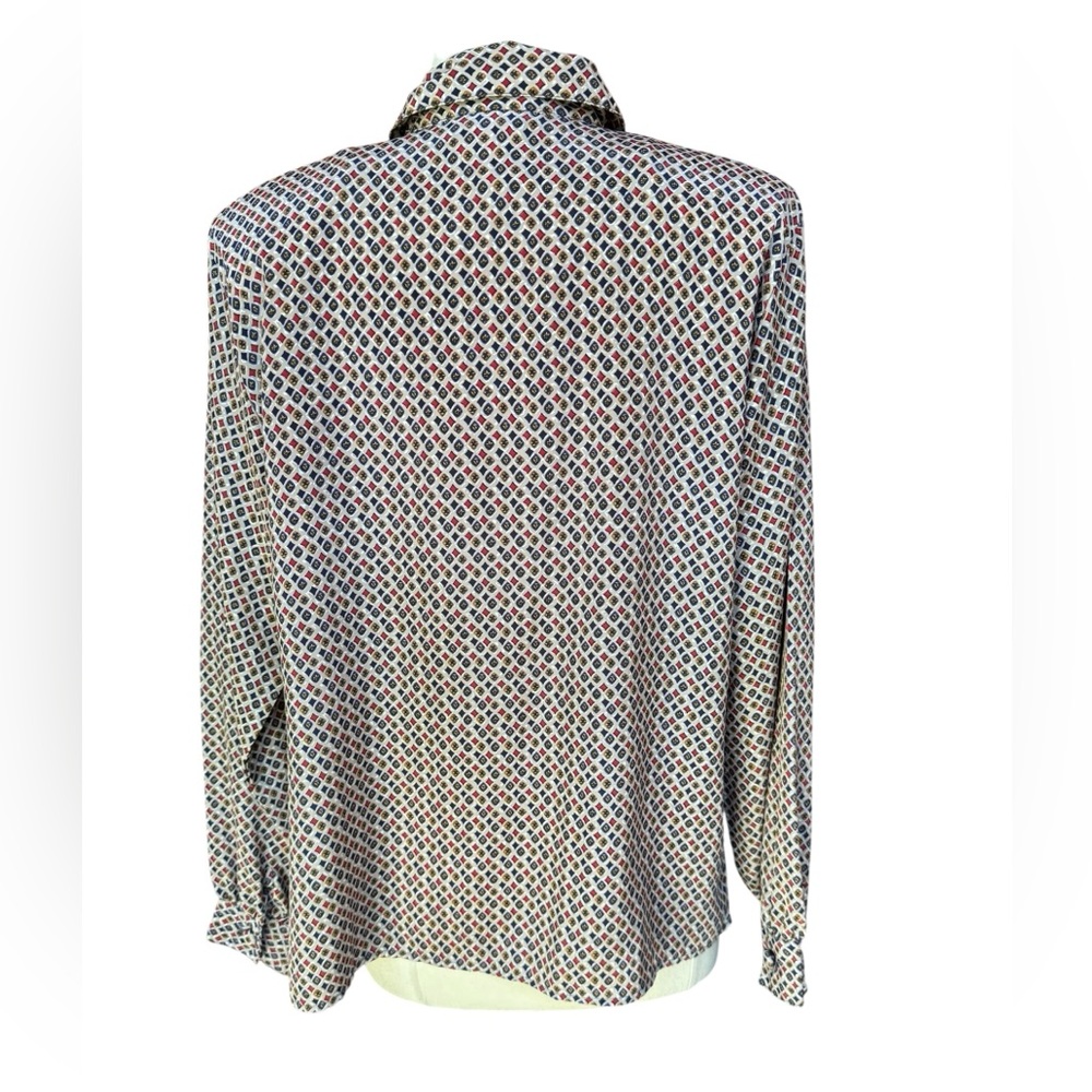 1980s Notations Geometric Pattern Embellished Nec… - image 5